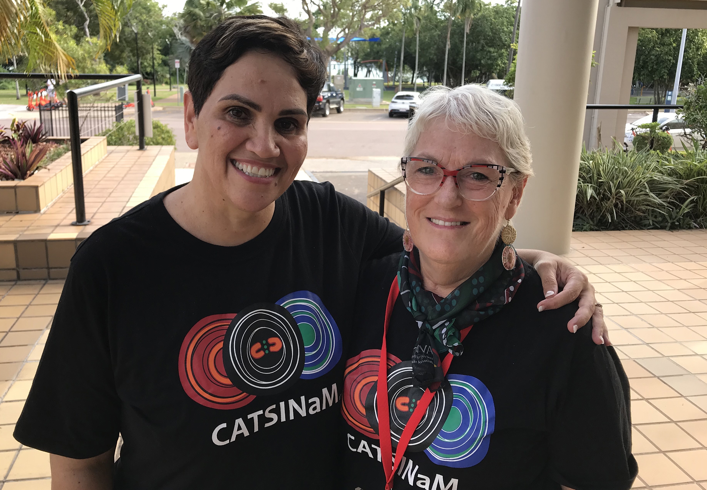 3 With Professor Roianne West at the CATSI Na M 2021 Back to the Fire Conference in Darwin