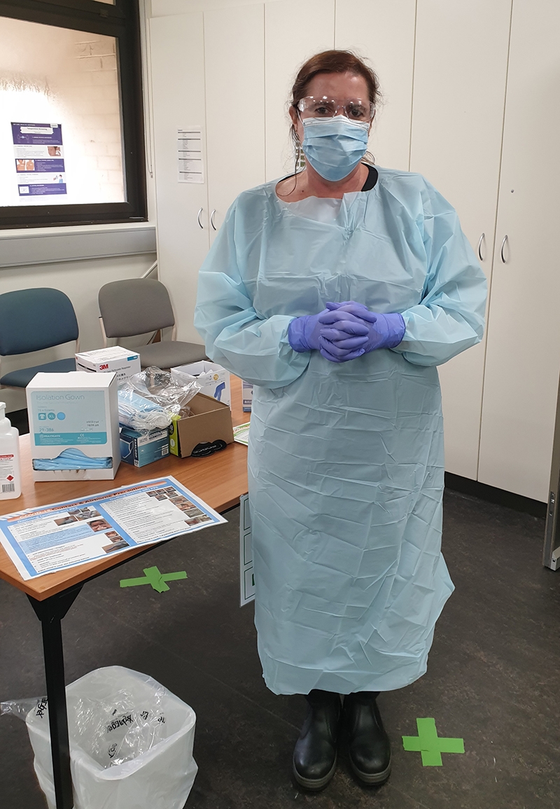 Angela PPE training at RDPH